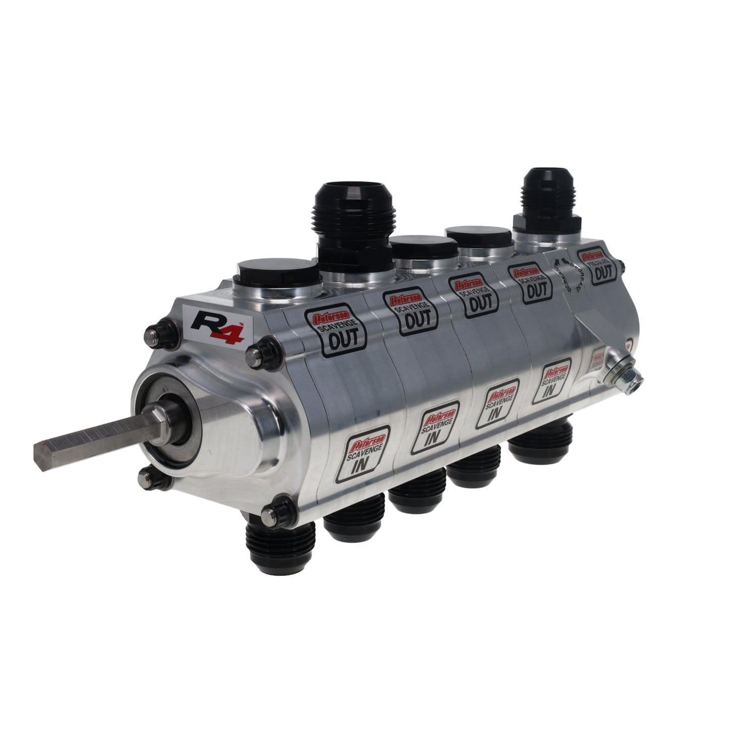 Five Stage R4 Oil Pump Left Side Mount Male Hex Shaft With Rear Drive