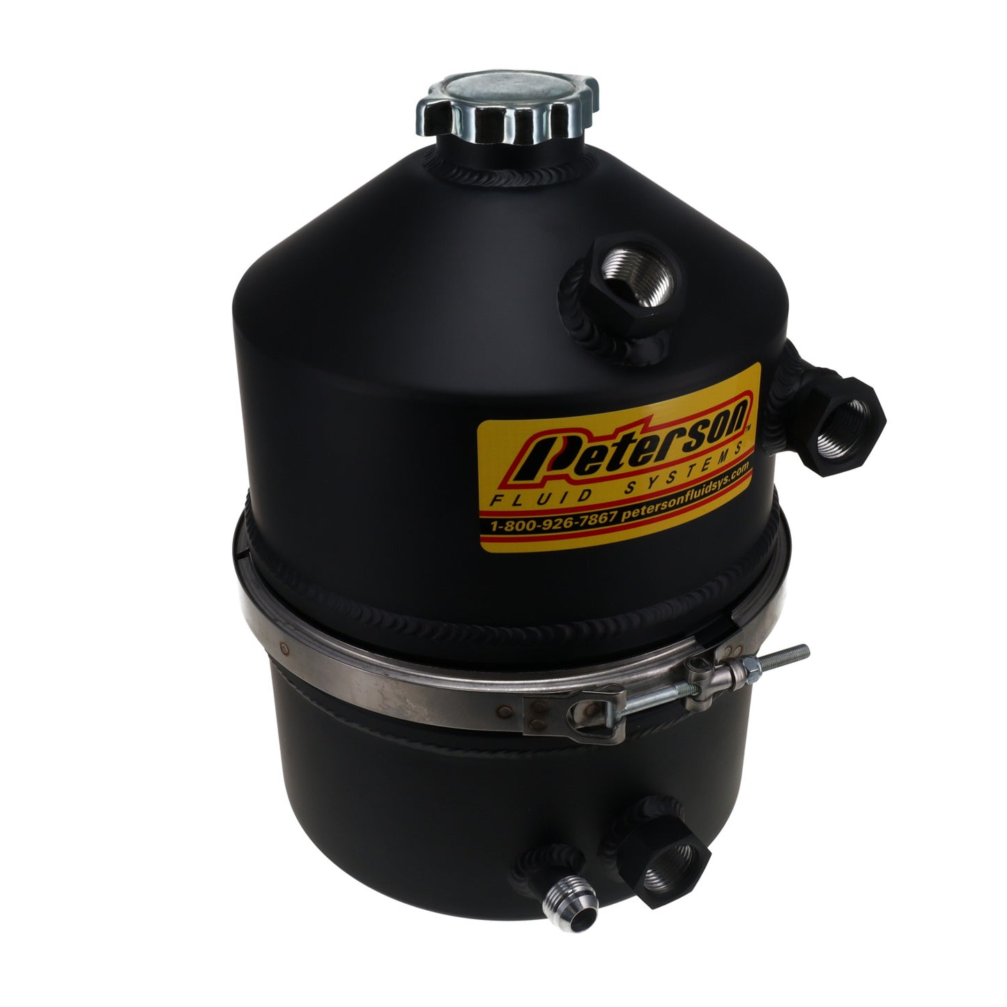 Black 3 Gallon Oil Tank With Single Scavenge Return