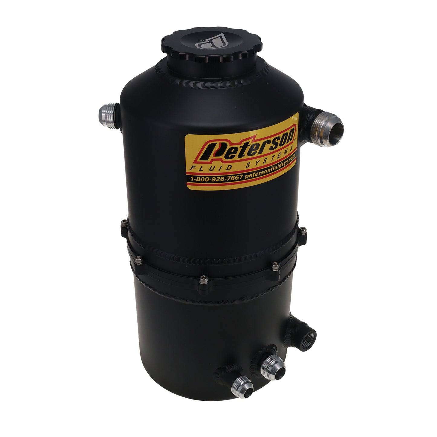 Black 2.3 Gallon Oil Tank With Single Scavenge Return