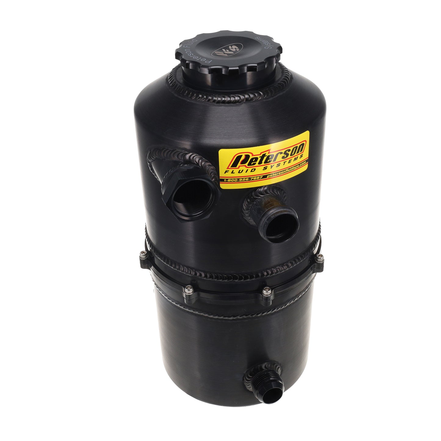 Black 2.3 Gallon Oil Tank Black Single Scavenge Return