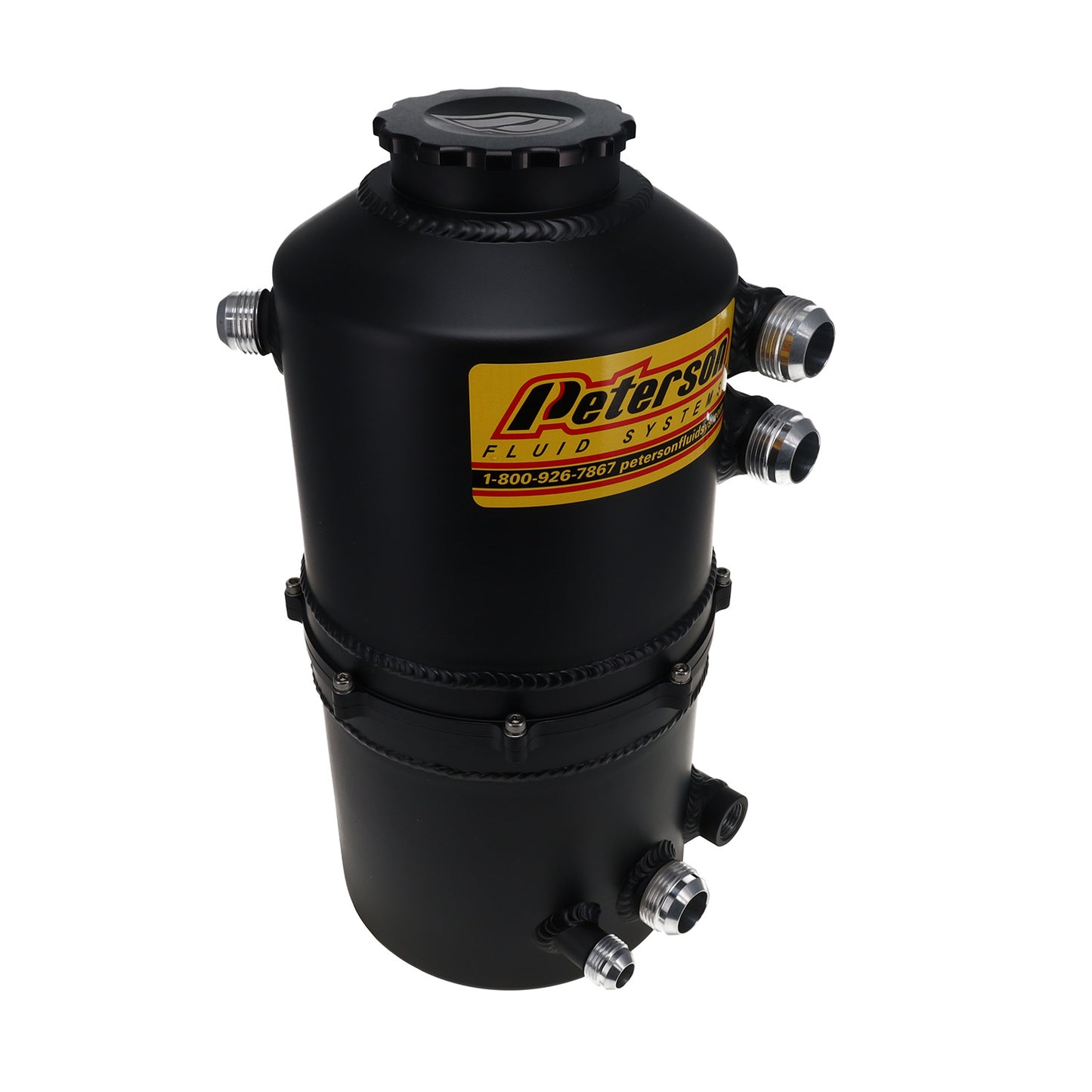 Black 2.3 Gallon Oil Tank With Dual Scavenge Return