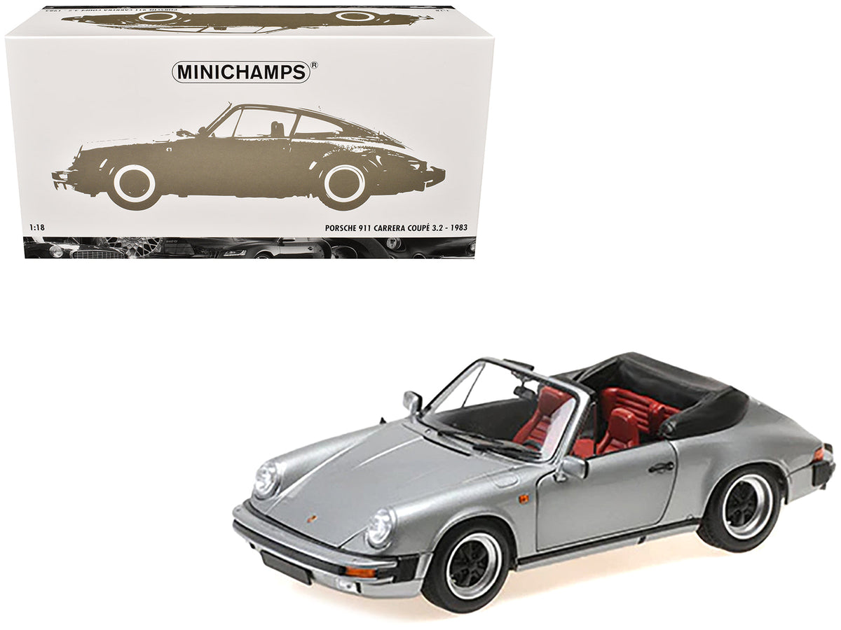 1983 Porsche 911 Carrera Cabriolet 3.2 Gray Metallic 1/18 Diecast Model Car by Minichamps free shipping USA