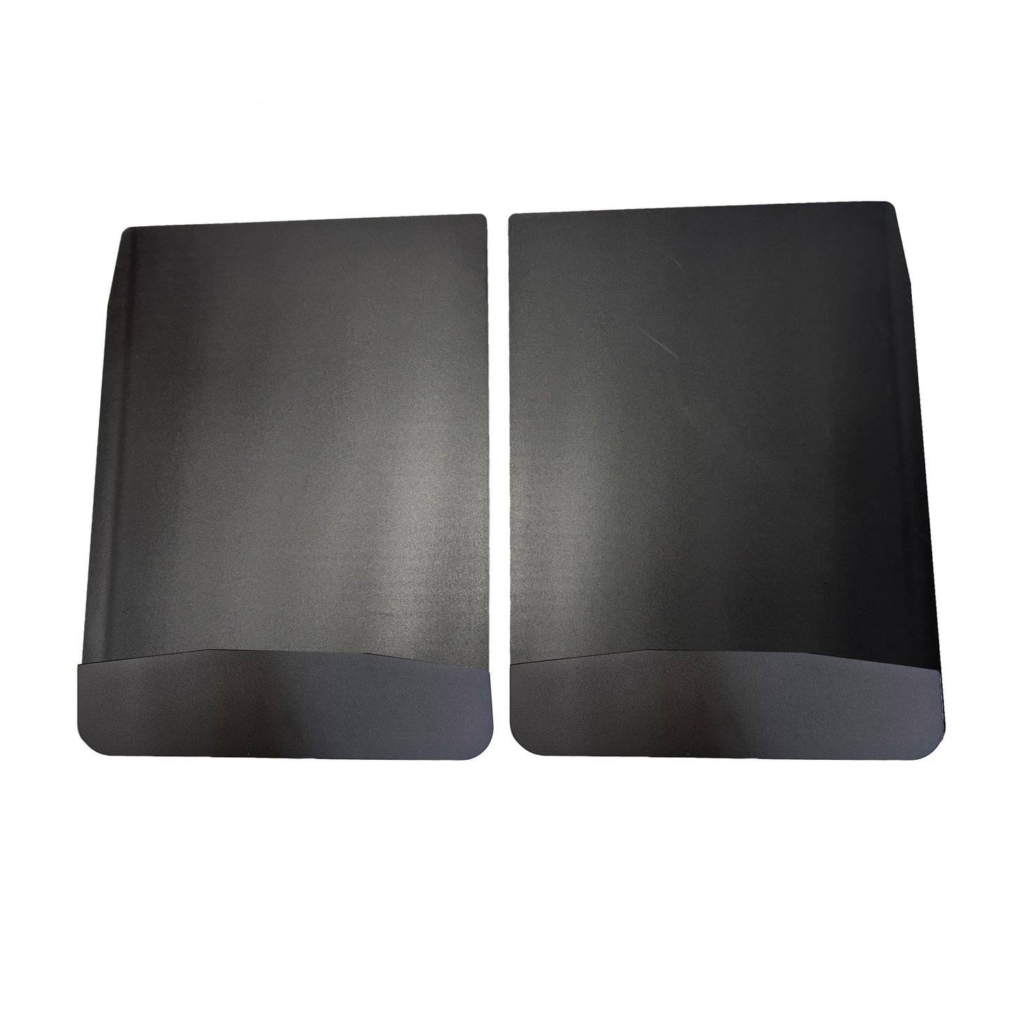 Universal 18" Rear Dually Mud Flaps With Black-Powder Coated Stainless Steel Weights Pre-Installed - 18"W X 24"H