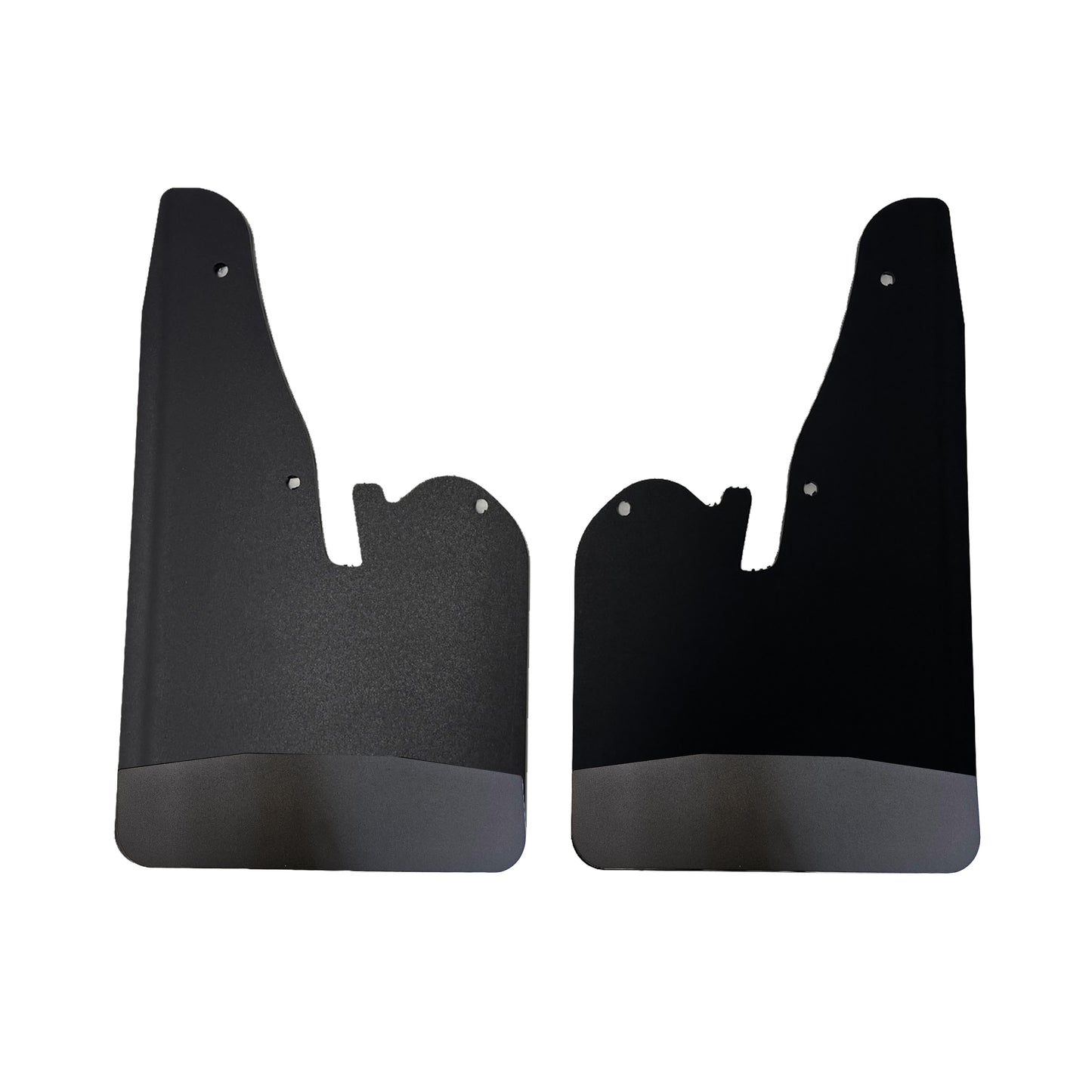 No Drill Specific Design Front Mud Flaps For The 2019+ Ram 2500/3500 Pickups With Black-Powder Coated Stainless Steel Weights Pre-Installed - 12"W X 20.5"H - No Factory Flare