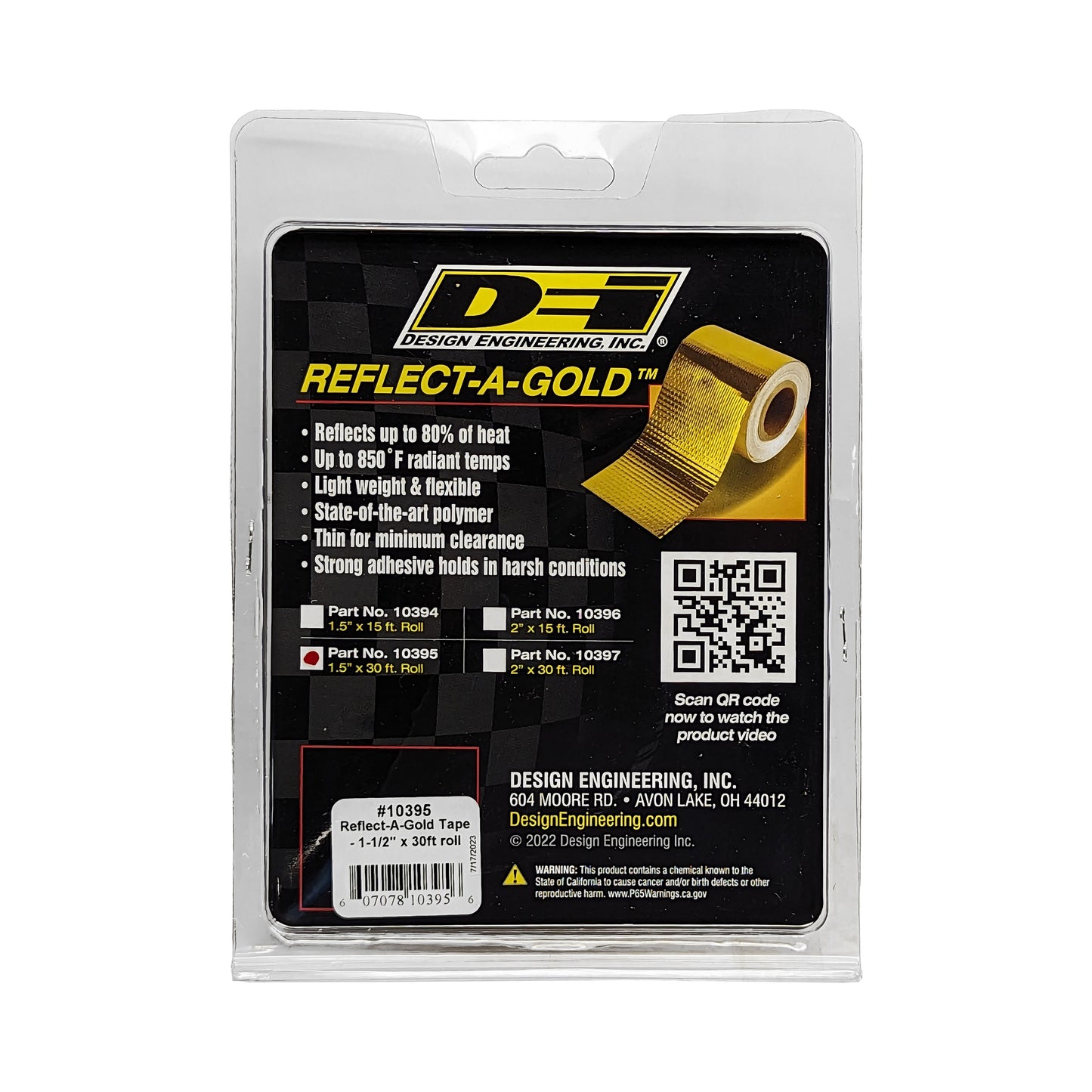 DEI 10395 Reflect-A-GOLD Heat Reflective Tape 1.5" X 30' 010395