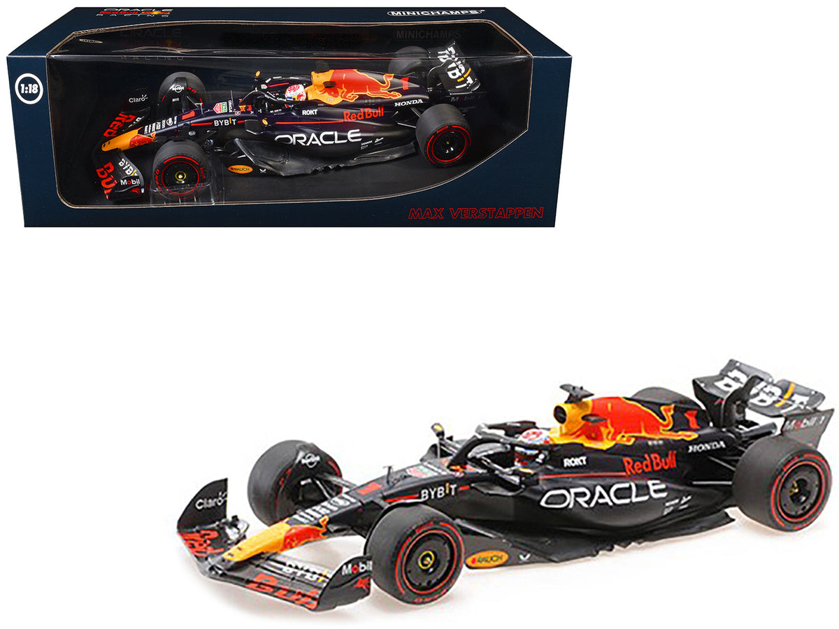 Red Bull Racing RB19 #1 Max Verstappen "Oracle" 2nd Place F1 Formula One Sprint Race "Qatar GP" (2023) with Driver Limited Edition to 480 pieces Worldwide 1/18 Diecast Model Car by Minichamps free shipping USA