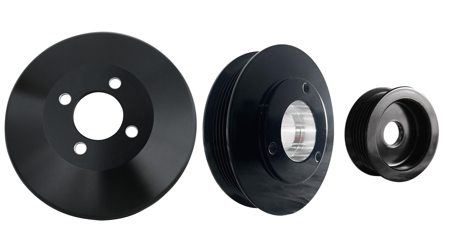 Ford 4.6L Mustang GT ('96-98) & Mustang Cobra ('96-99) Pulley Kit - Black