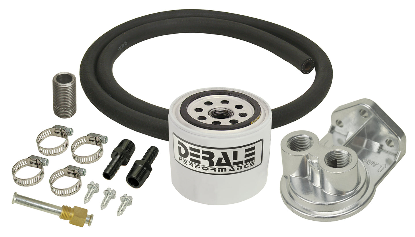 Single Mount 3/8" NPT Ports Up Remote Transmission Filter Kit Standard