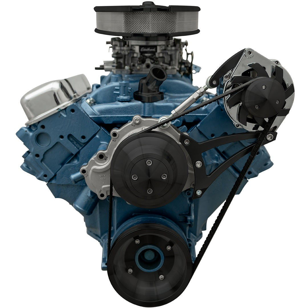 Pontiac Ultra Serpentine Conversion W/ Tensioner - ALT Only - Black