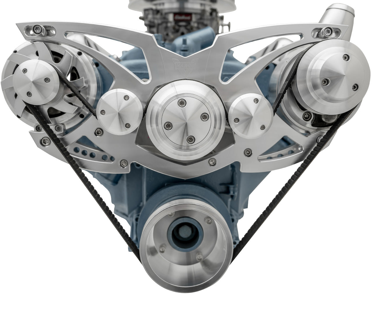 Pontiac Style Track Serpentine System - PS & ALT - Billet Accessories - Chrome