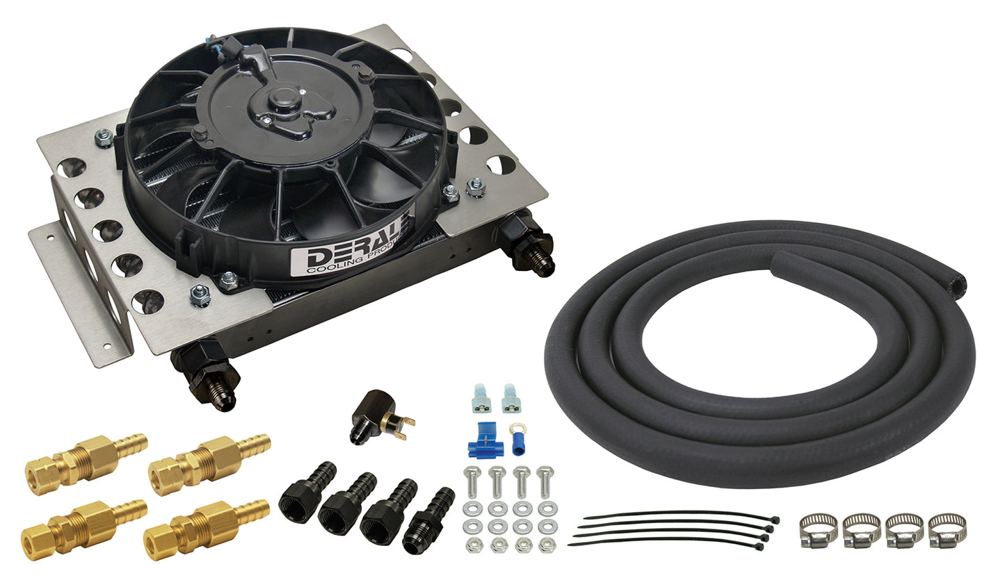 15 Row Atomic Cool Plate & Fin Remote Transmission Cooler Kit -6AN