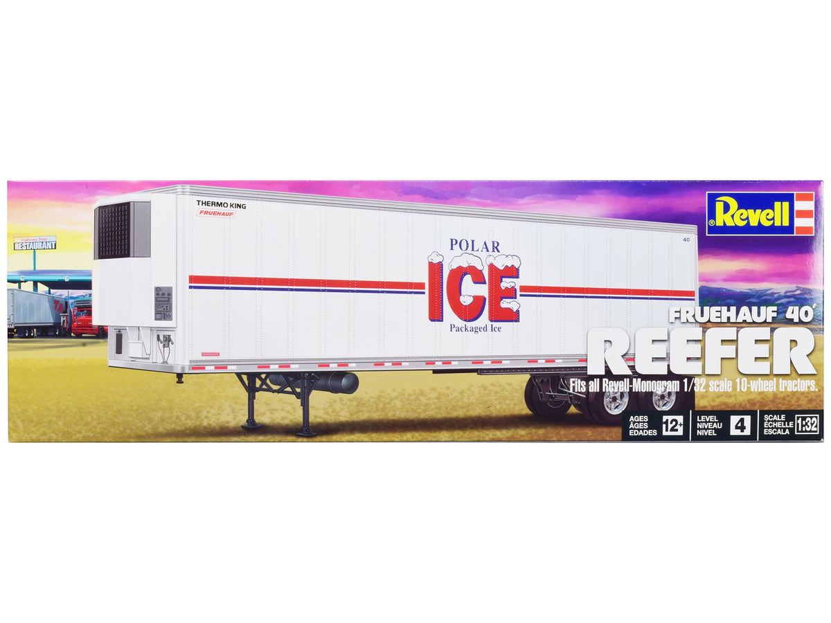 Level 4 Model Kit Fruehauf 40' Refrigerated Trailer "Polar ICE" 1/32 Scale Model by Revell free shipping USA