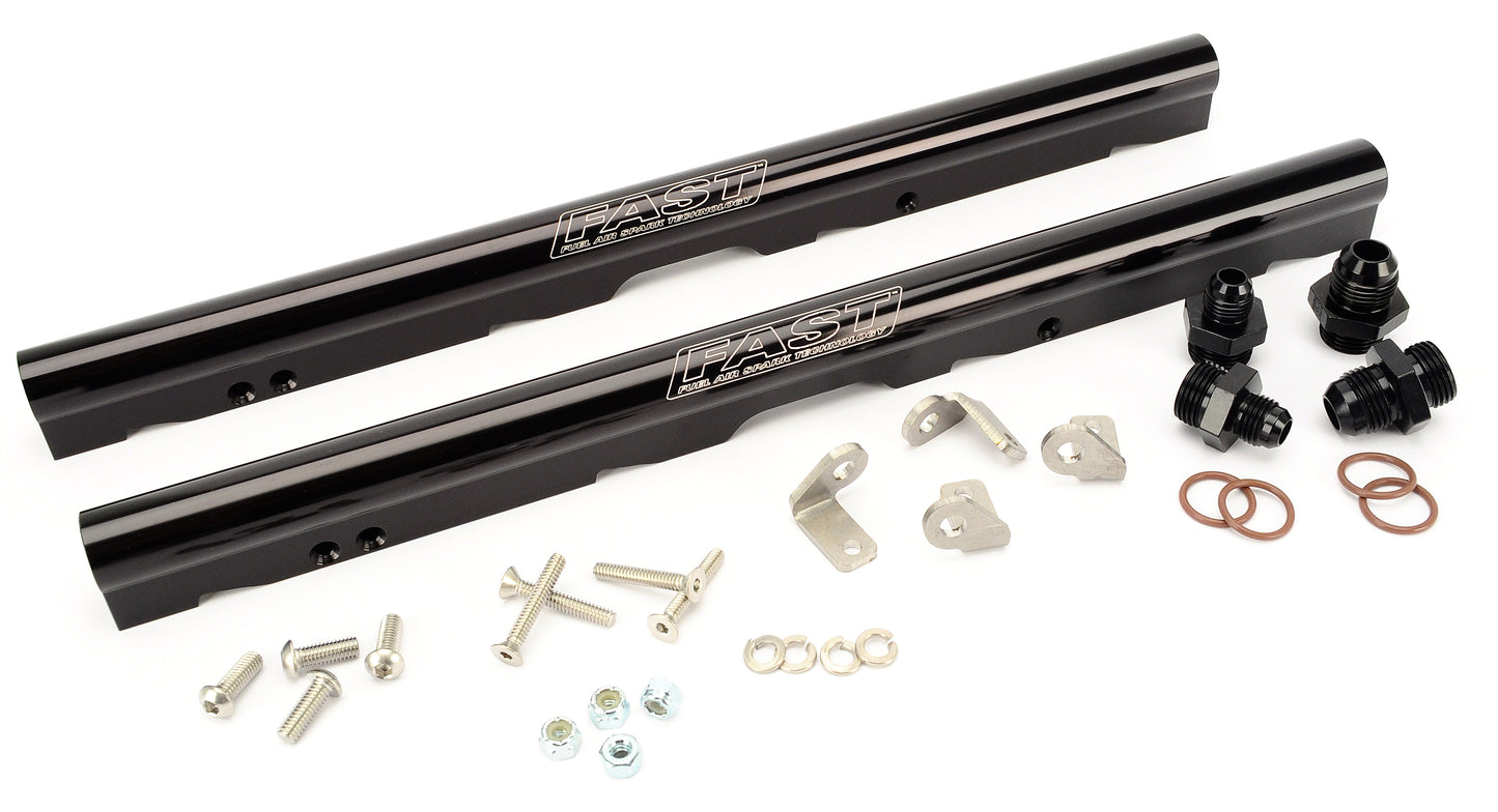 Black Billet Fuel Rail Kit For LS1 And LS6 LSXr 102mm Intake Manifolds