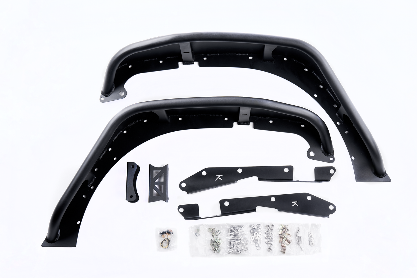Jeep JK/JKU Full Assault Black Aluminum Fender Kit - Front