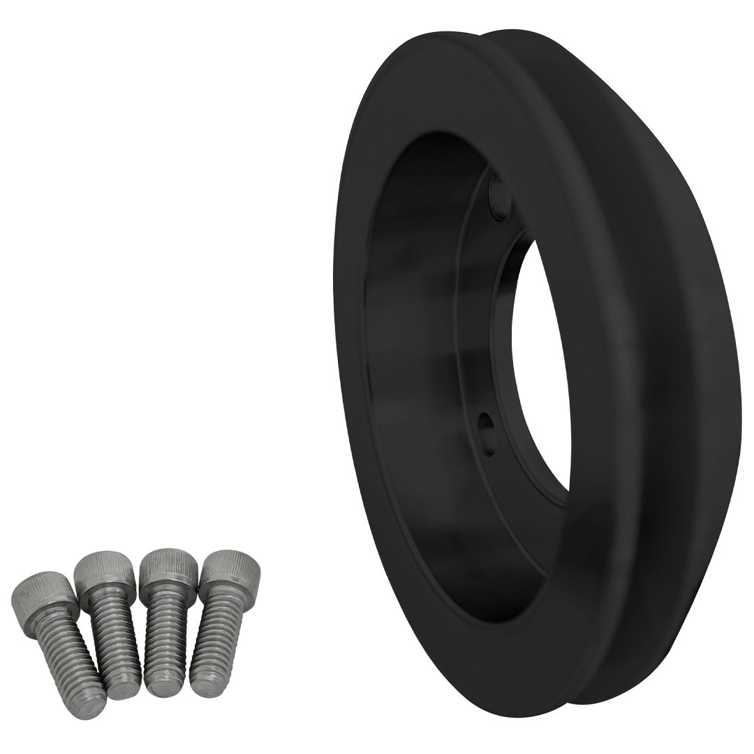 Small Block Ford 1V Crankshaft Pulley 5.5" - 4 Bolt - Black