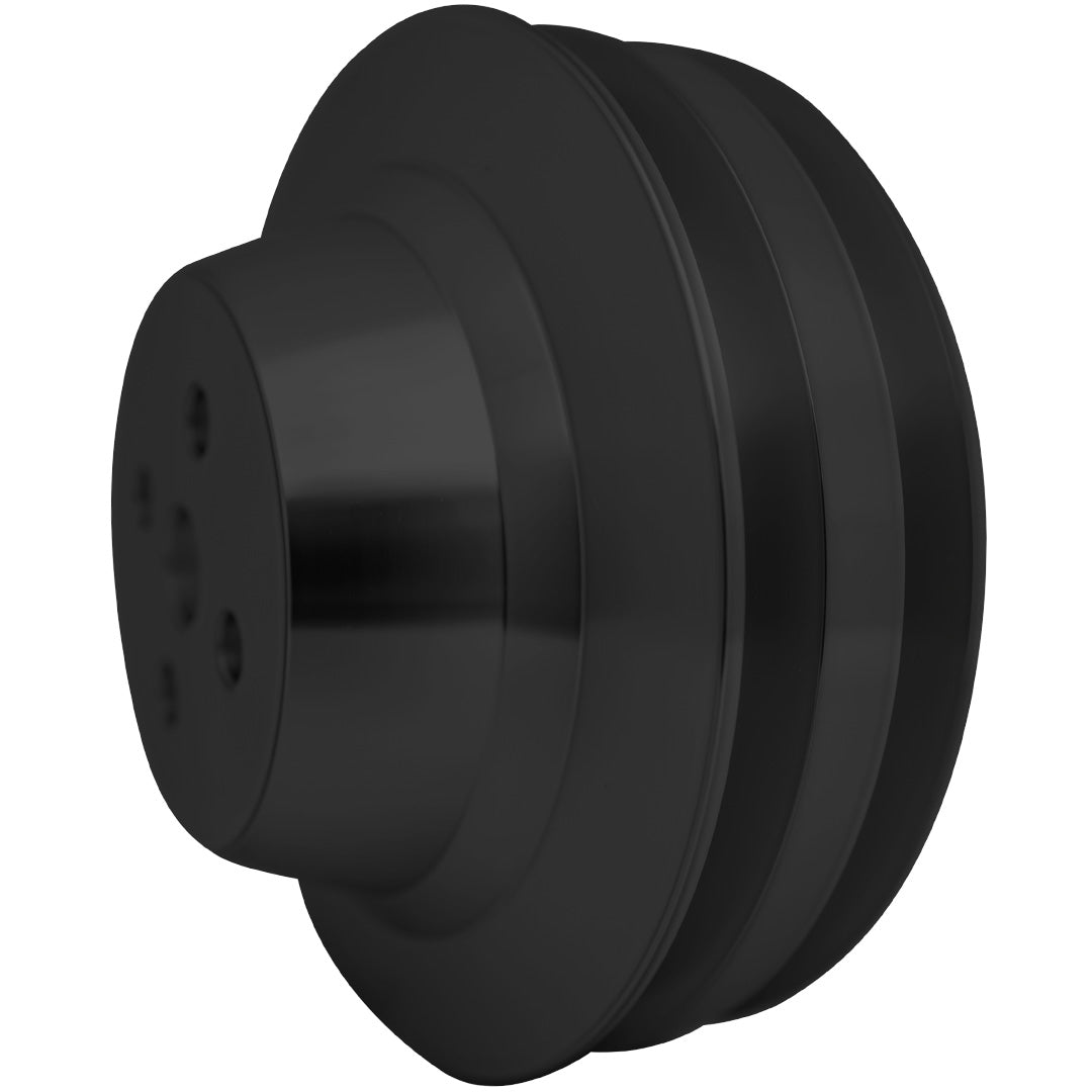 Small Block Ford V-Belt Water Pump Pulley - 2V Late - Black