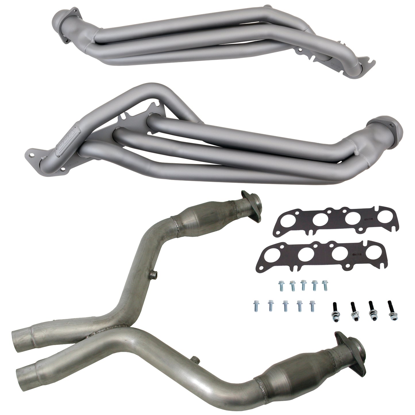 11-14 MUSTANG GT 1-3/4 LONG TUBE HEADERS PLUS MID PIPE (TITANIUM CERAMIC)