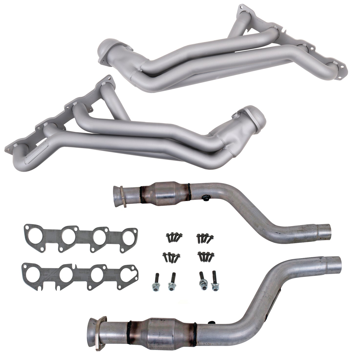 05-08 DODGE 5.7 HEMI CAR LONG TUBE HEADERS AND SHORT MID PIPE (TITANIUM CERAMIC)