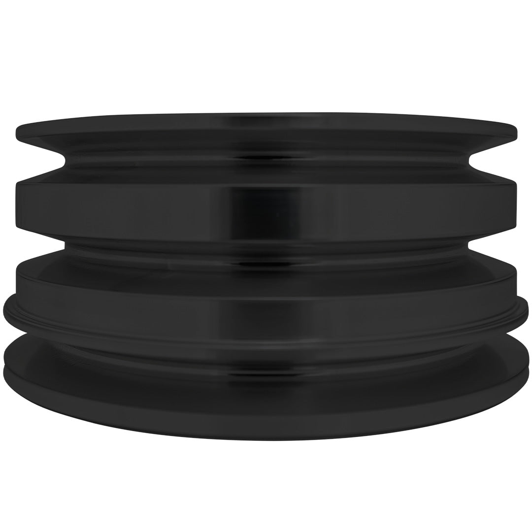 Small Block Ford Crankshaft Pulley - 2.5" - 3V - 4 Bolt - Late - Black
