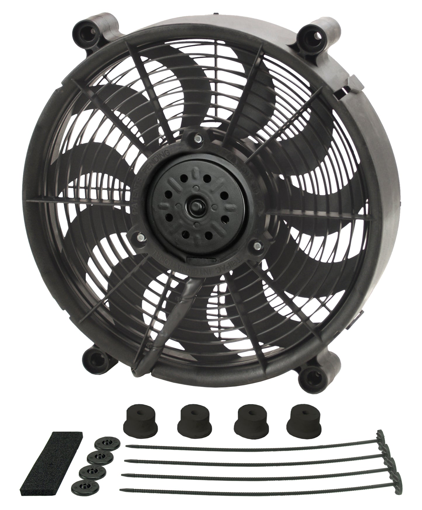 12" High Output Single RAD Pusher/Puller Fan With Standard Mount Kit