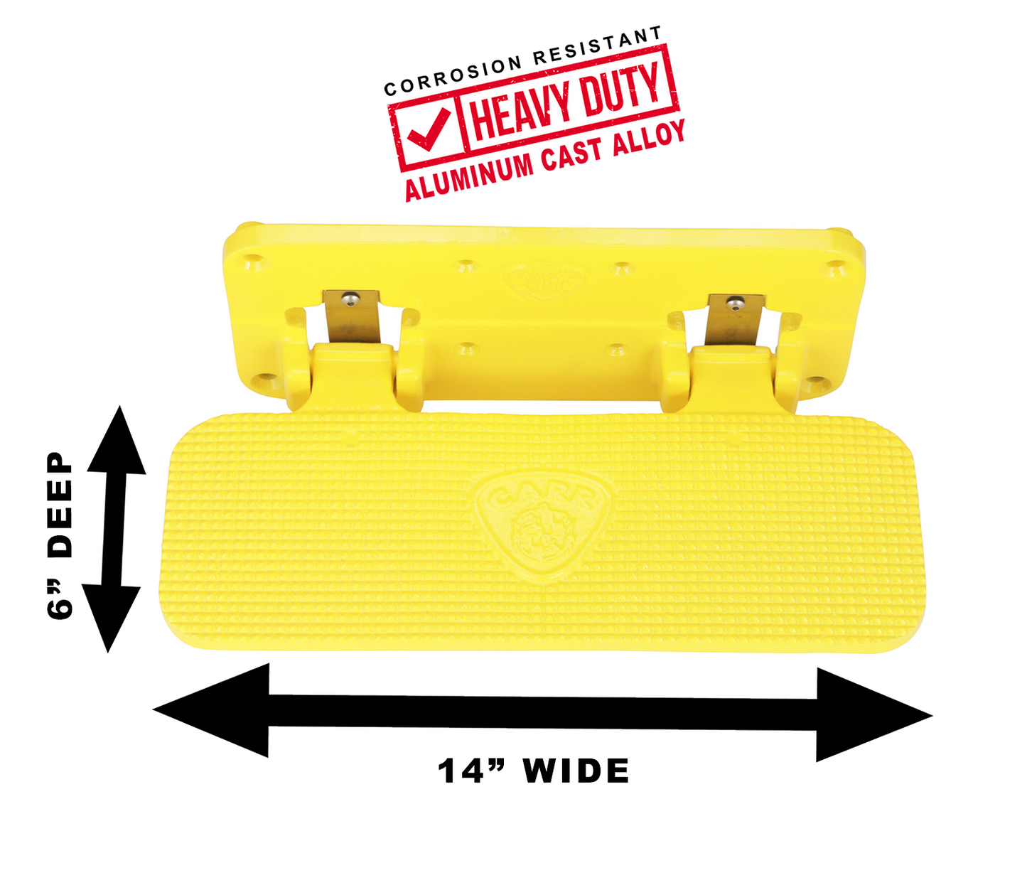 CARR - 190007 - Mega Step; Flat Mount; XP7 Safety Yellow Powder Coat; Single