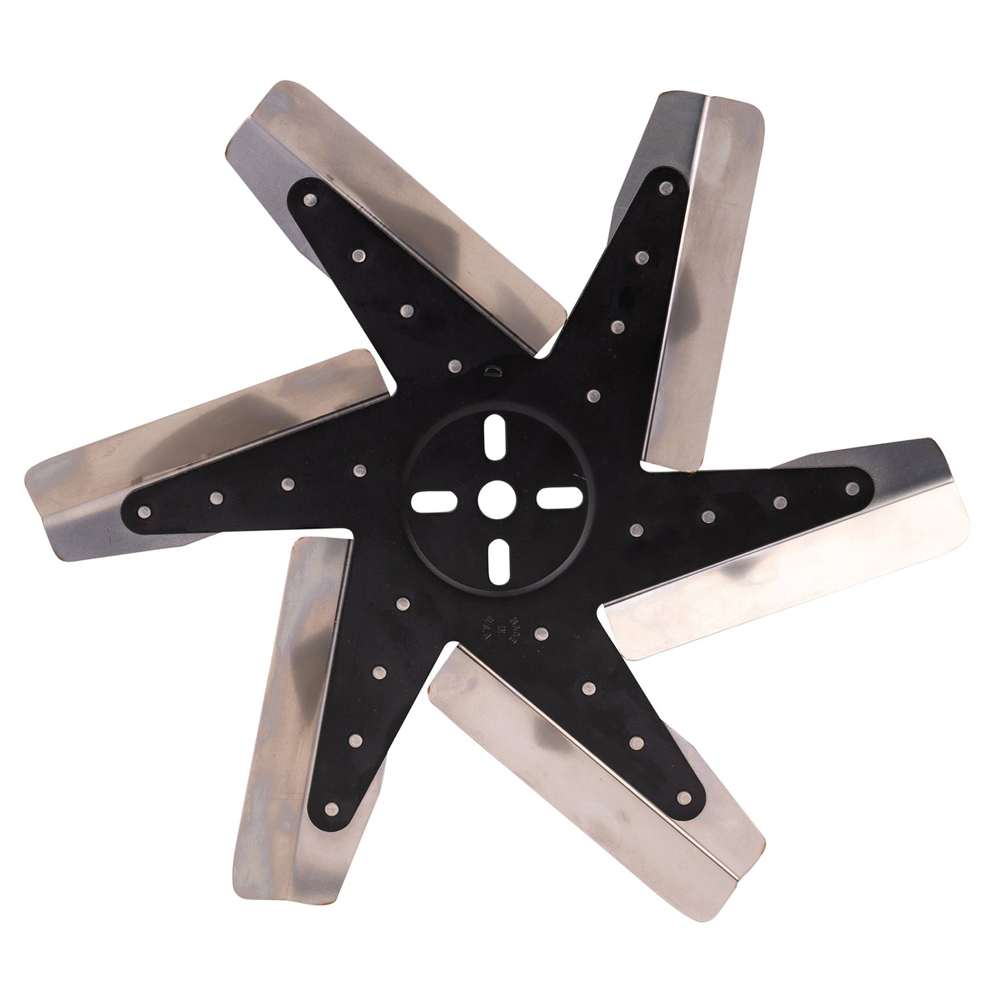 15" High Performance Stainless Steel Standard Rotation Flex Fan Black Hub