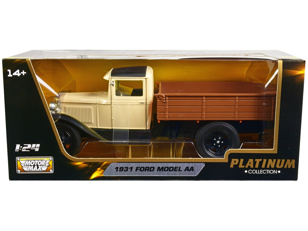 1931 Ford Model AA Pickup Truck Cream and Black "Platinum Collection" Series 1/24 Diecast Model Car by Motormax free shipping USA