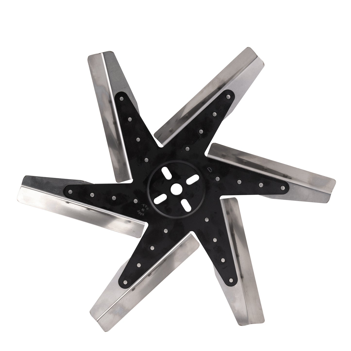 17" High Performance Stainless Steel Reverse Rotation Flex Fan Black Hub