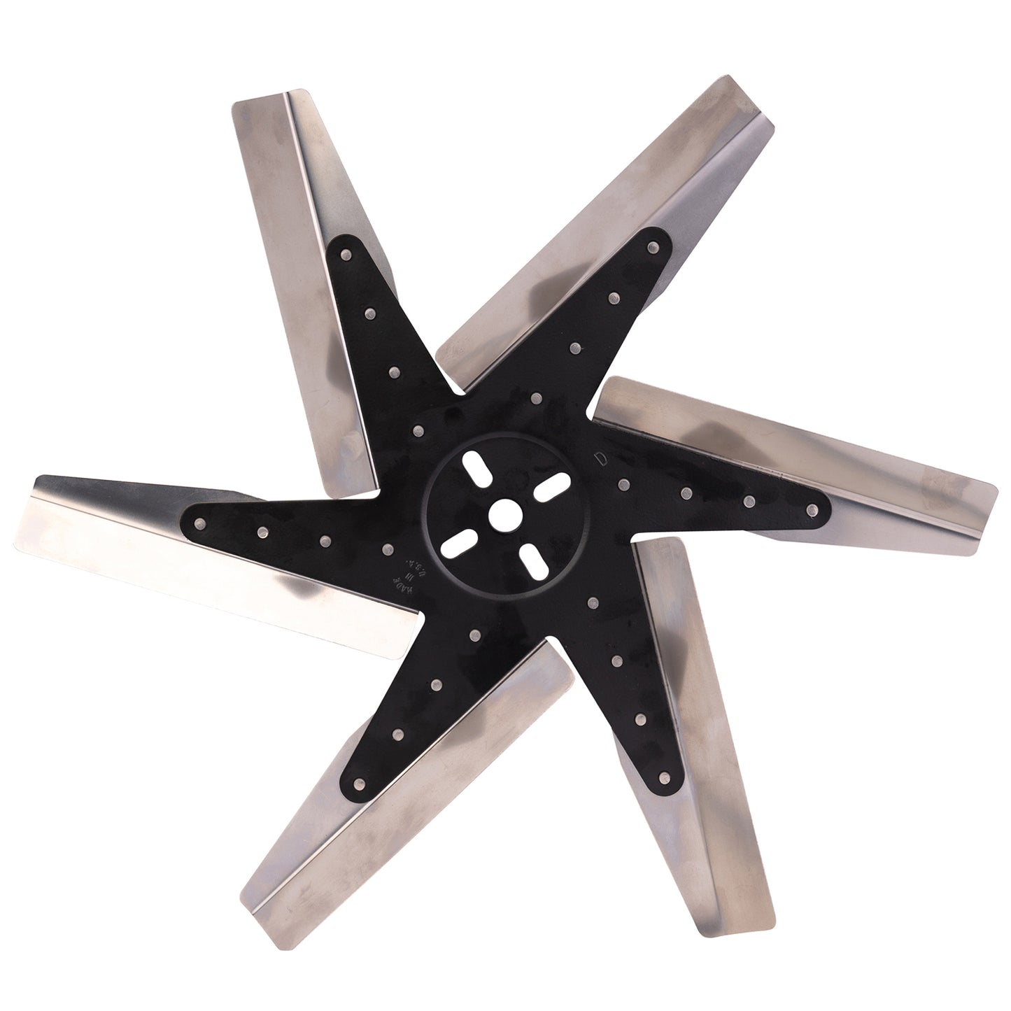 18" High Performance Stainless Steel Reverse Rotation Flex Fan Black Hub