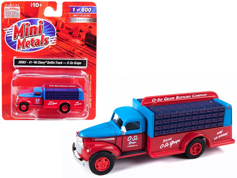 1941-1946 Chevrolet Delivery Bottle Truck "O-So Grape" 1/87 (HO) Scale Model by Classic Metal Works free shipping USA
