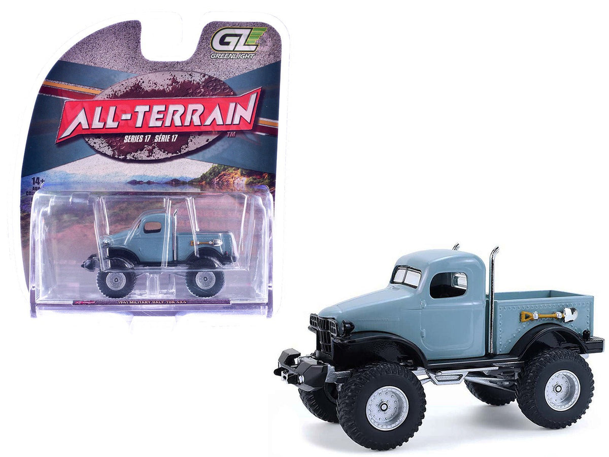 1941 Military Half Ton 4x4 Truck Slate Blue "All Terrain" Series 17 1/64 Diecast Model Car by Greenlight free shipping USA