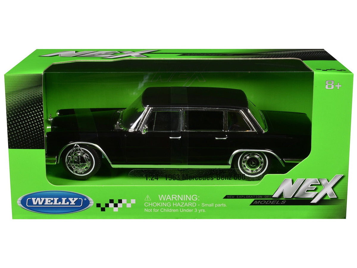1963 Mercedes-Benz 600 Black "NEX Models" Series 1/24 Diecast Model Car by Welly free shipping USA