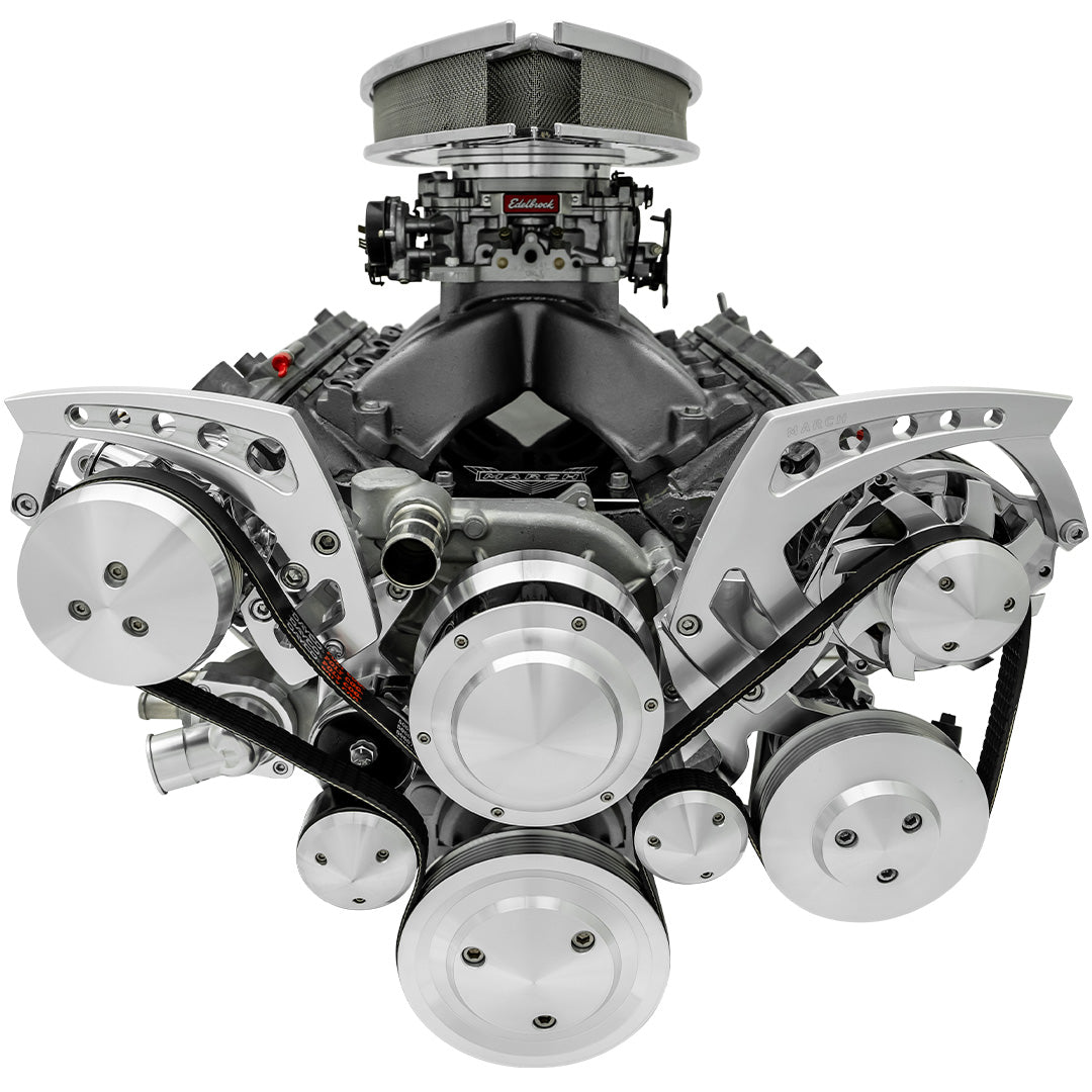 Chevy LS Revolver Serpentine System - AC & PS - Chrome