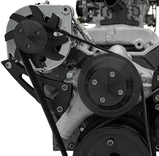 Big Block Chevy Ultra Alternator Bracket - LWP - Black