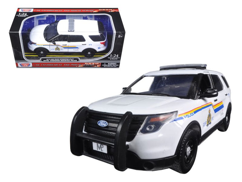 2015 Ford Police Interceptor Utility with Light Bar "RCMP Royal Canadian Mounted Police" White 1/24 Diecast Model Car by Motormax free shipping USA