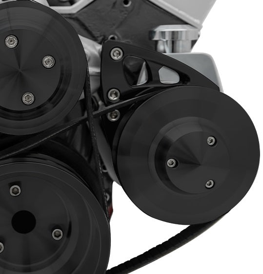 Big Block Chevy Ultra Power Steering Bracket - LWP - Black