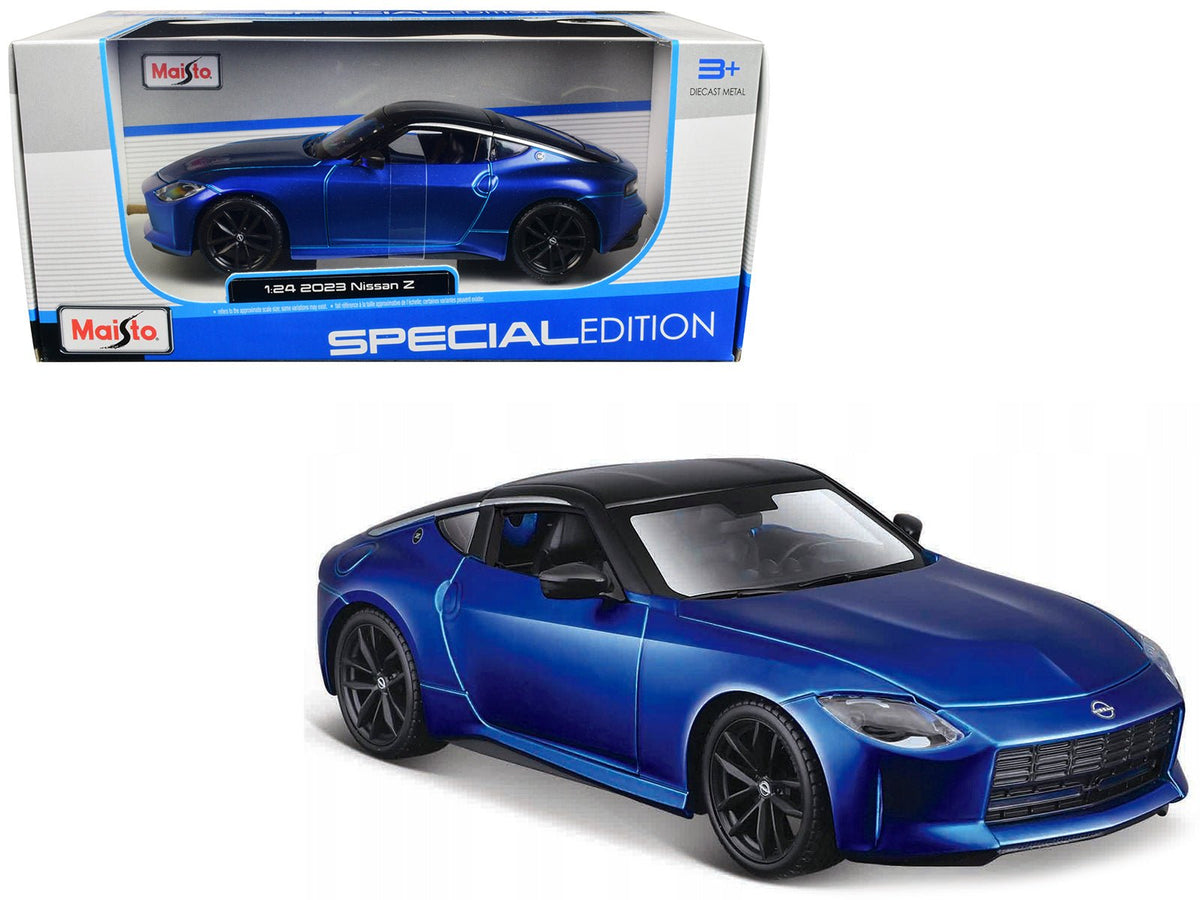 2023 Nissan Z Blue Metallic with Black Top "Special Edition" Series 1/24 Diecast Model Car by Maisto free shipping USA
