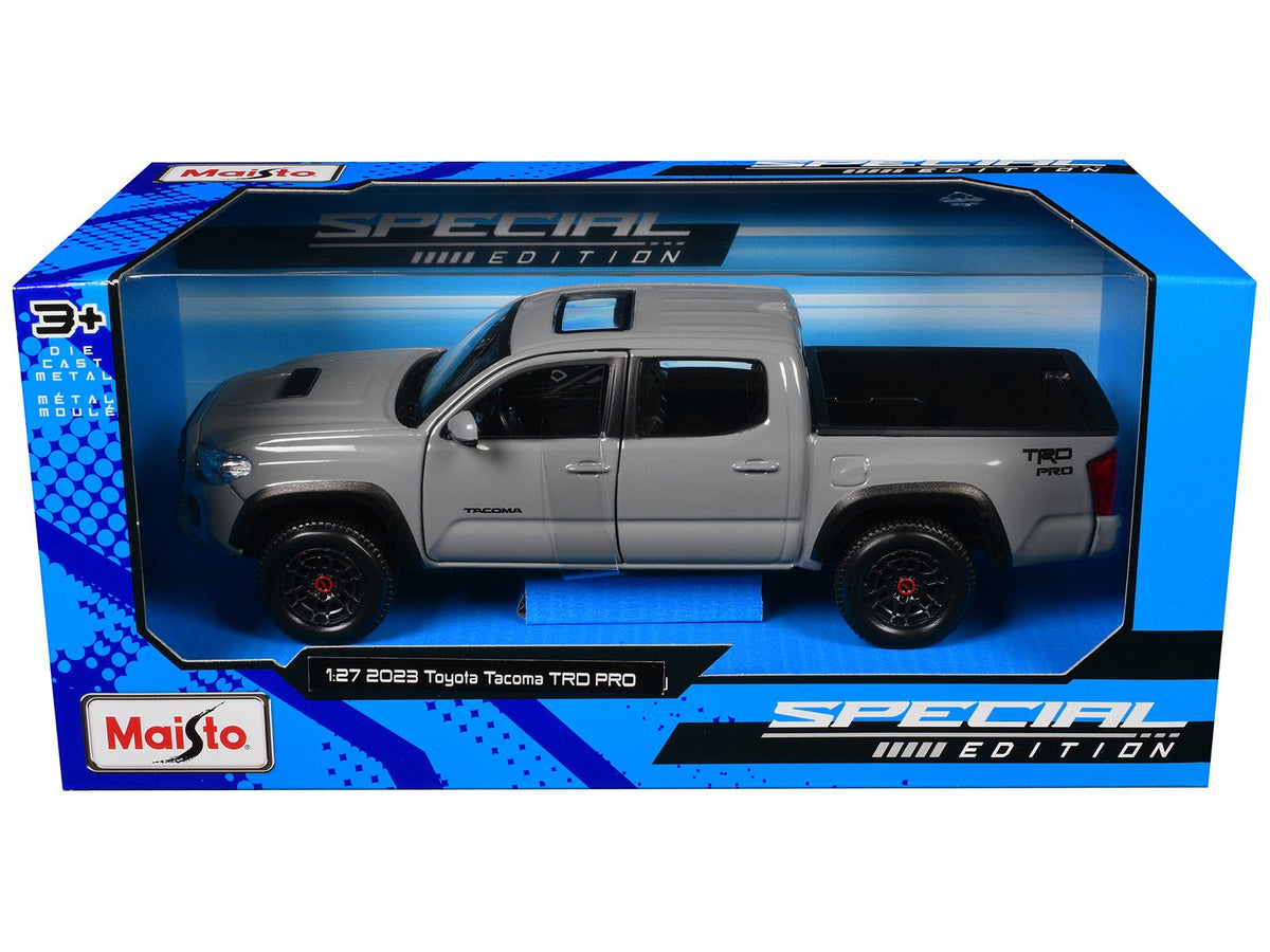2023 Toyota Tacoma TRD PRO Pickup Truck Gray with Sunroof "Special Edition" Series 1/27 Diecast Model Car by Maisto free shipping USA