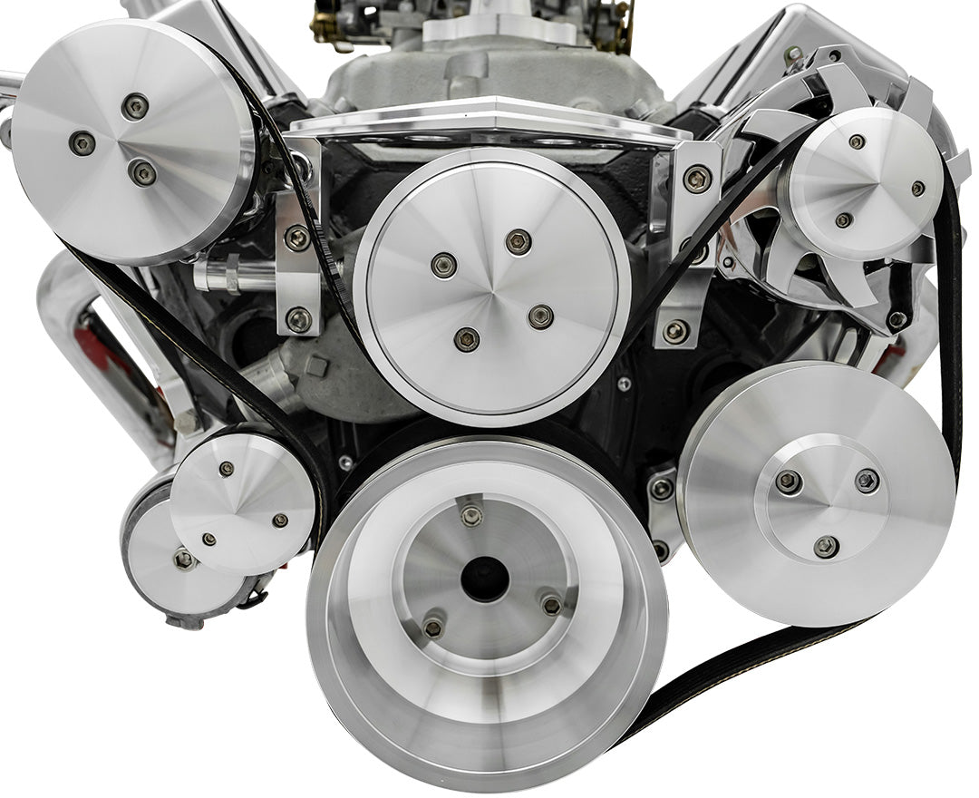 Big Block Chevy Ultra Serpentine System - All Inclusive - AC & PS - Chrome