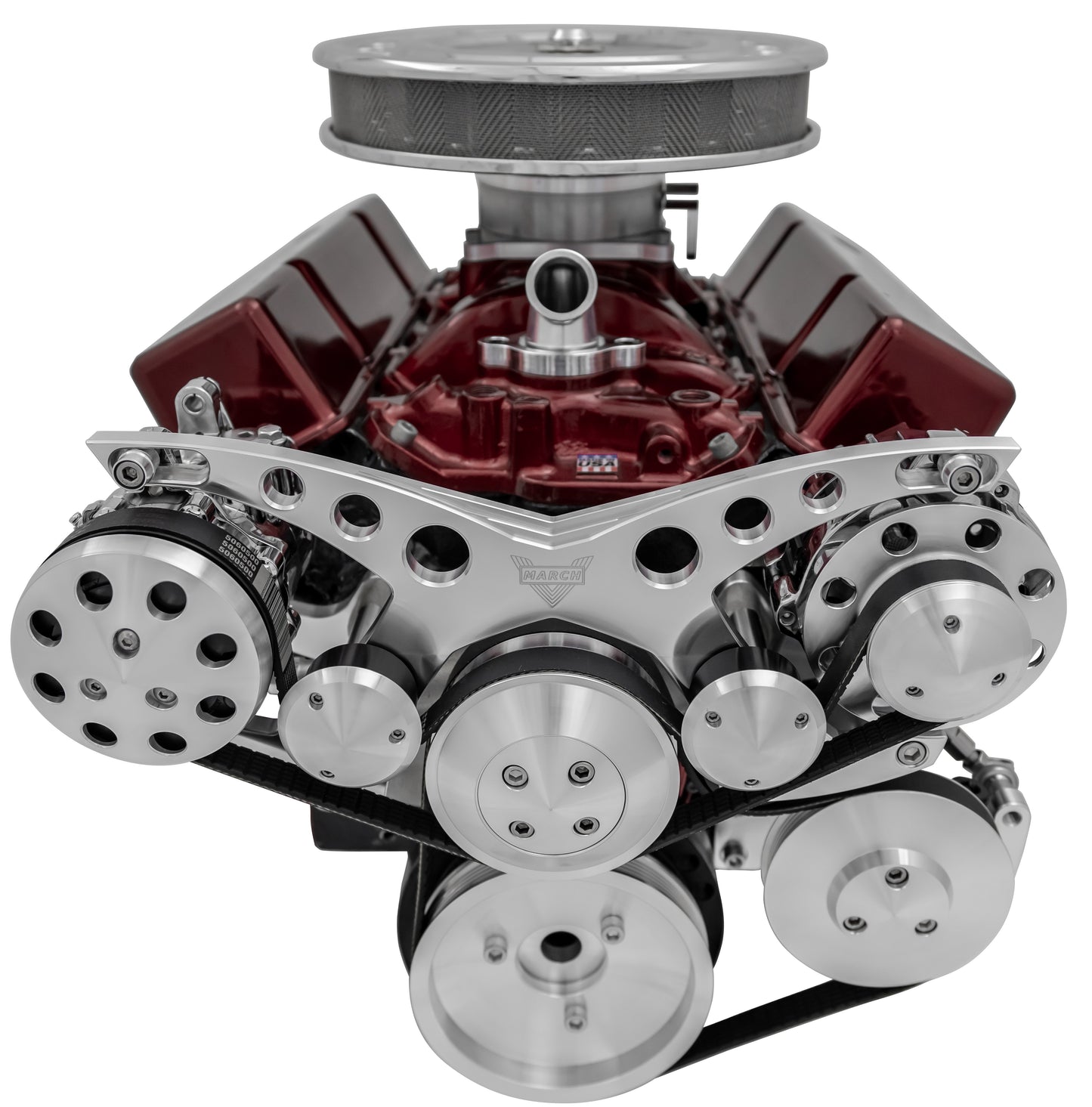 Small Block Chevy Revolver Serpentine System - Corvette - AC & PS - GMT2