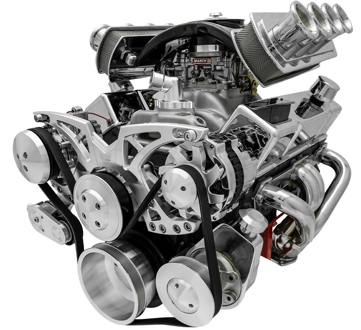 Big Block Chevy All Inclusive Style Track Serpentine System (AC/PS/ALT)