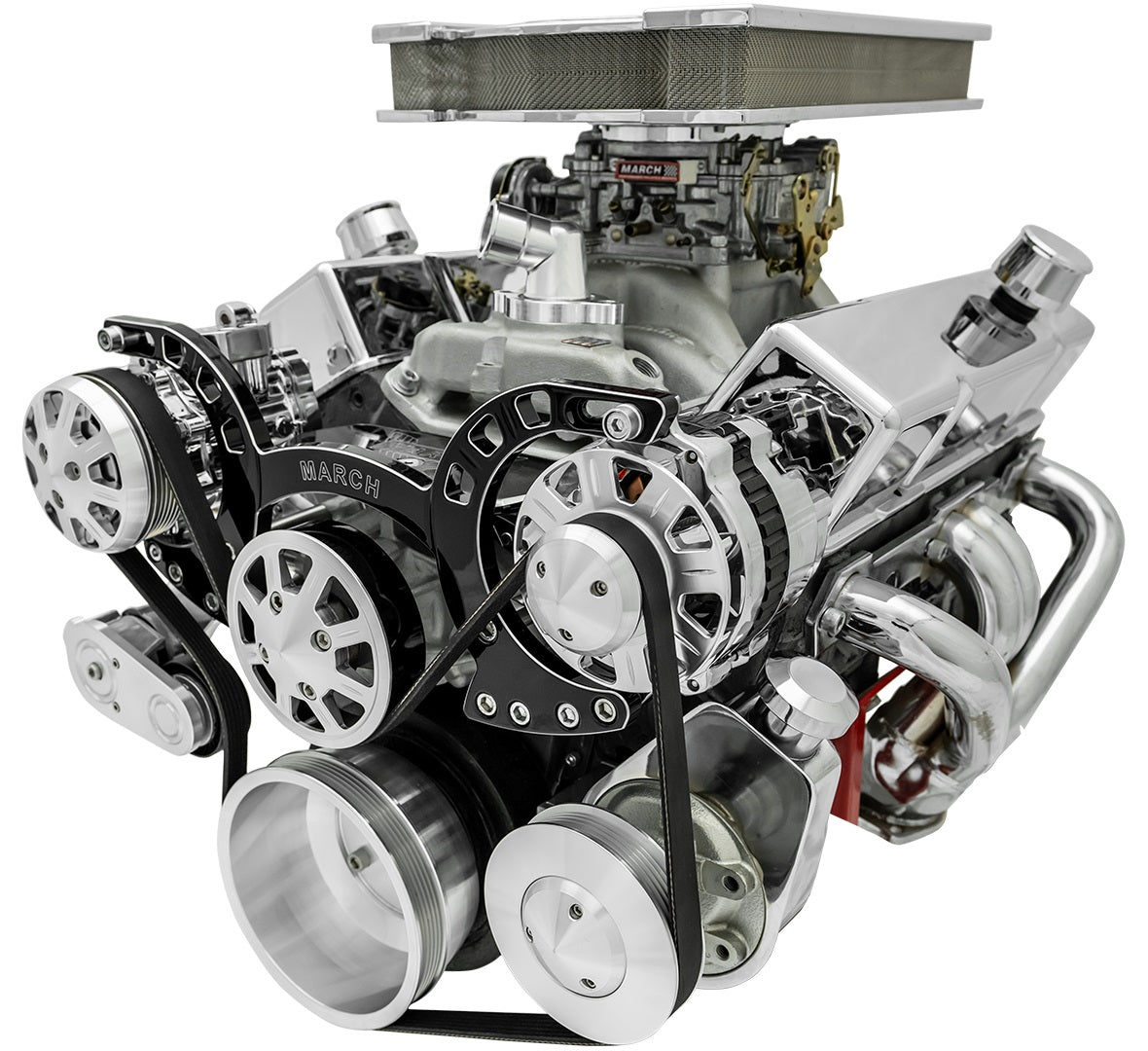 Small Block Chevy Black Onyx Sport Track Serpentine Kit (AC/PS/ALT)