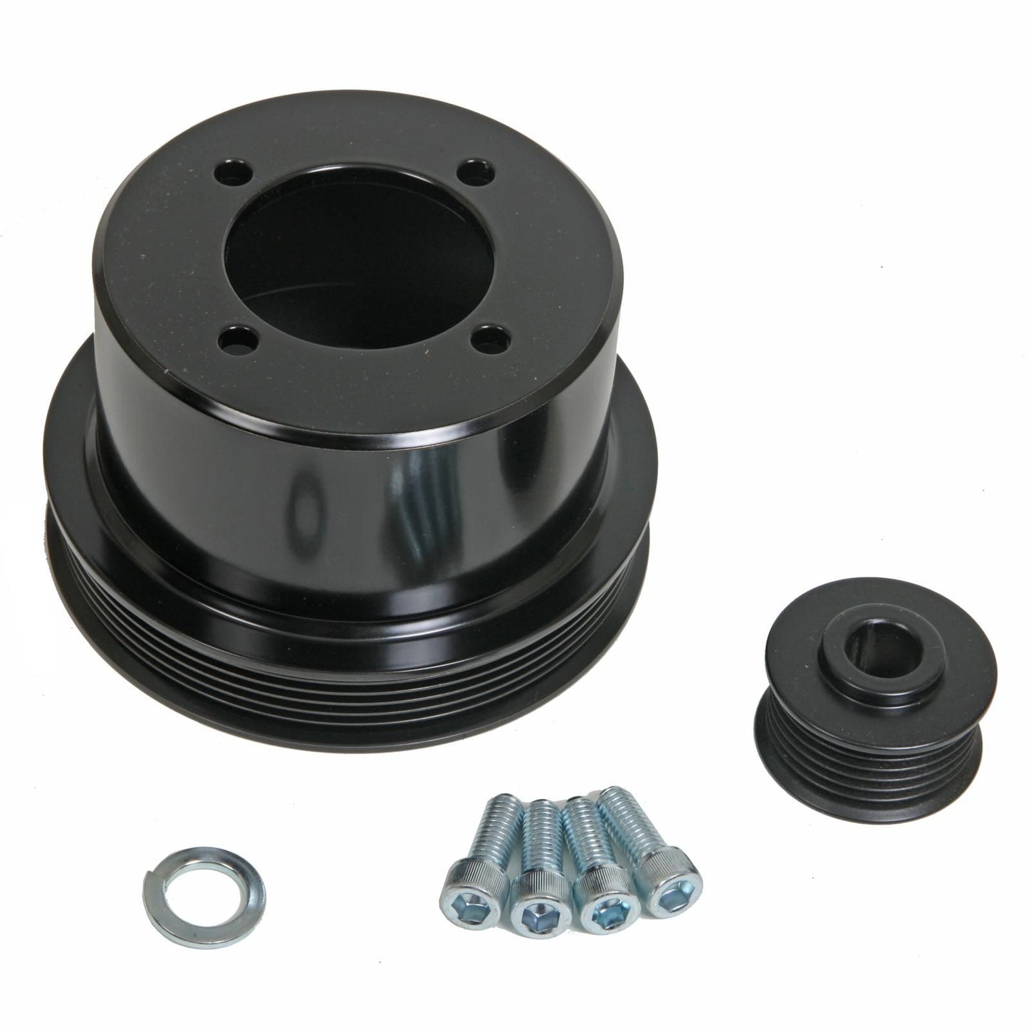 Ford 3.8L Serpentine Pulley Kit - Black