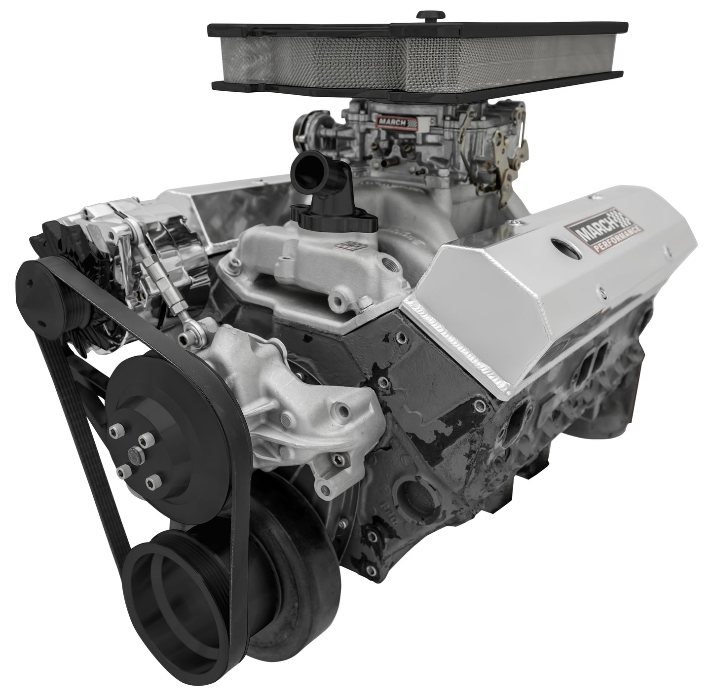 Small Block Chevy Serpentine Conversion Deluxe - Alternator Only - Black