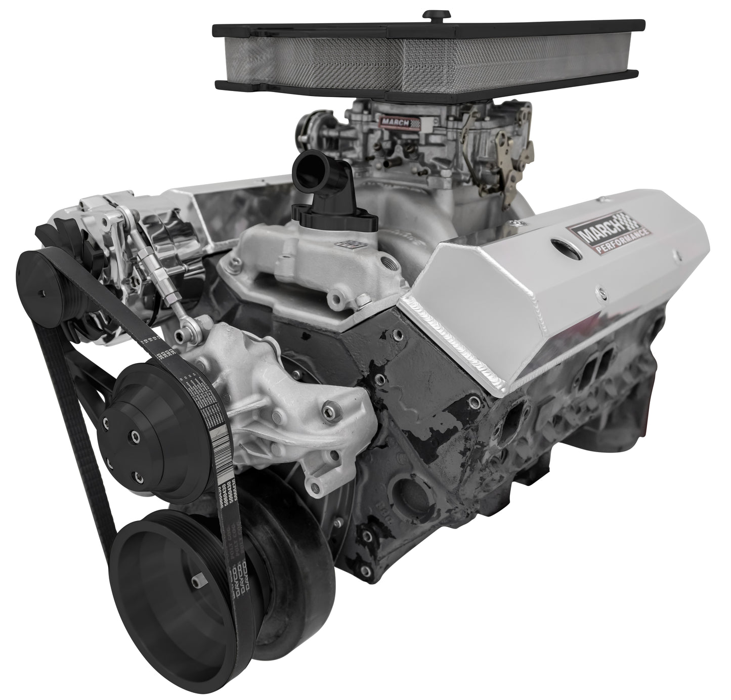 Small Block Chevy High Flow Serpentine Conversion Deluxe - ALT Only - Black