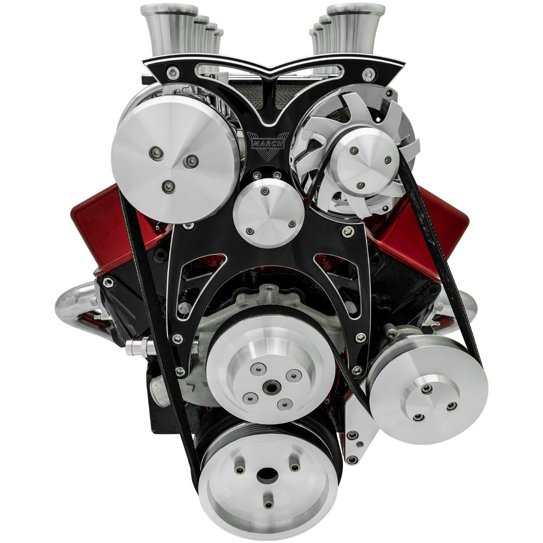 Small Block Chevy Style Track - Street Rod - AC & PS - GMT2 - Black Onyx