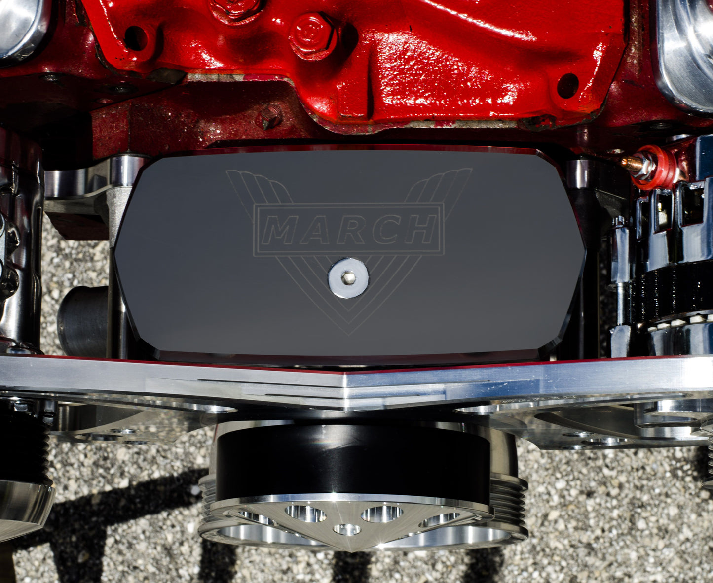Small Block Chevy Short Water Pump Cover - Black
