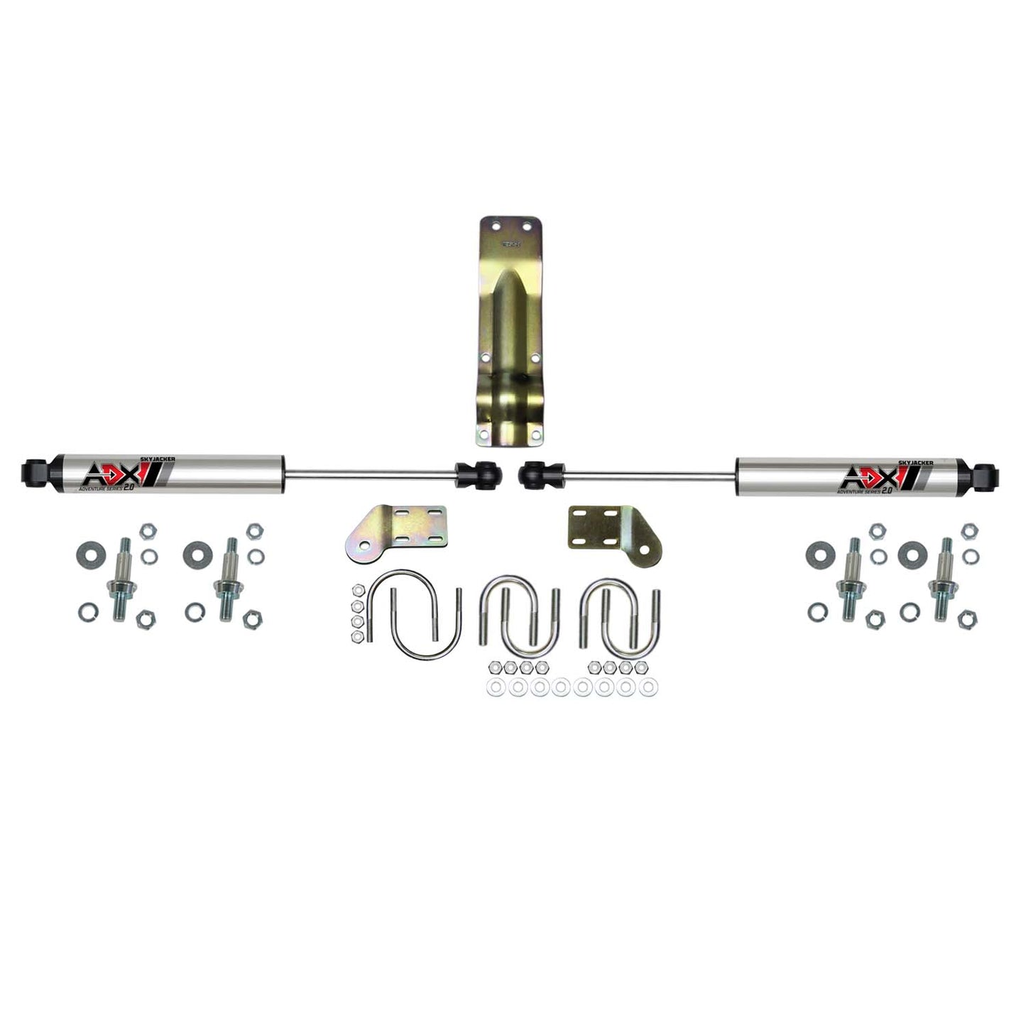 ADX 2.0 CNC Machined Polished Aluminum Dual Stabilizer Kit.