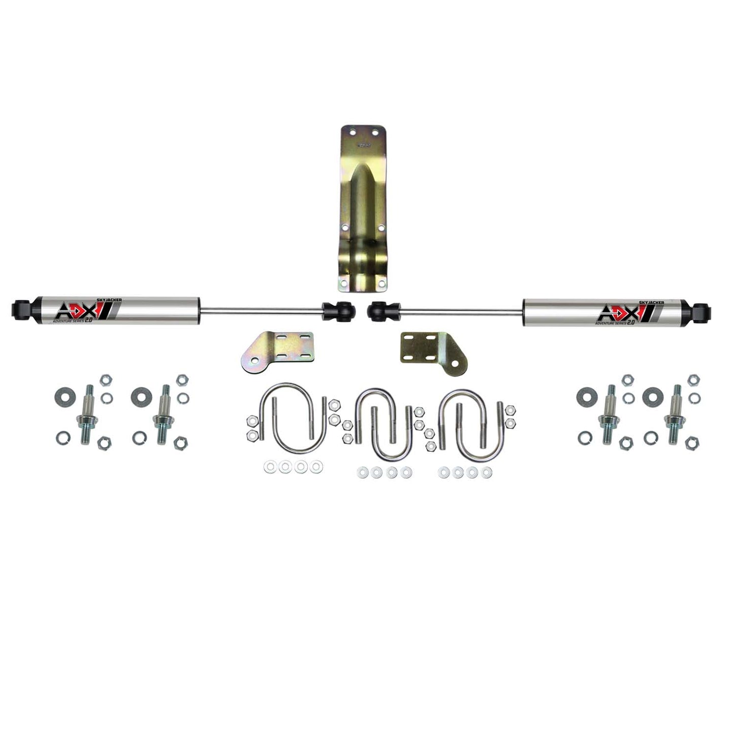 ADX 2.0 CNC Machined Polished Aluminum Dual Stabilizer Kit.
