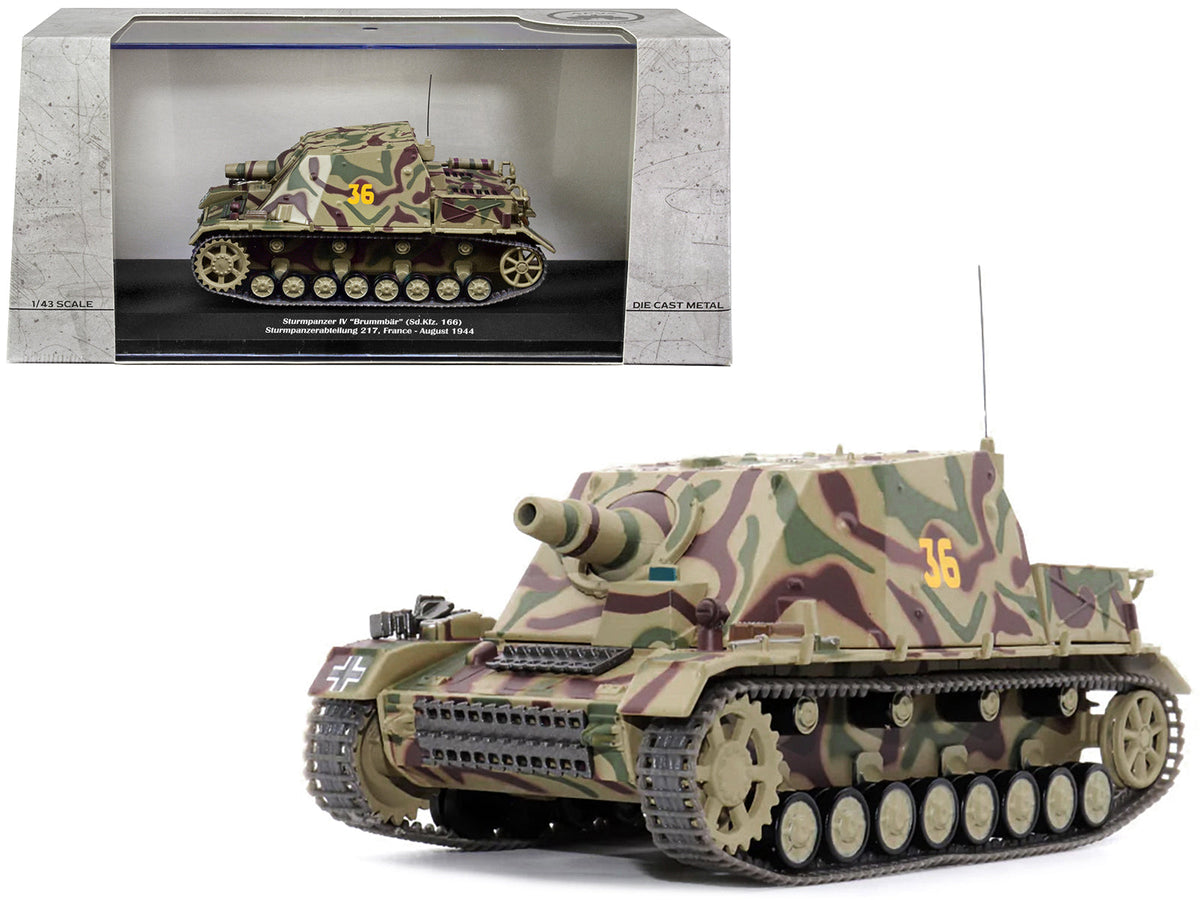 German Sd. Kfz. 166 "Sturmpanzer IV" "Brummbar" #36 "Germany Sturmpanzerabteilung 217 France August 1944" 1/43 Diecast Model by AFVs of WWII free shipping USA